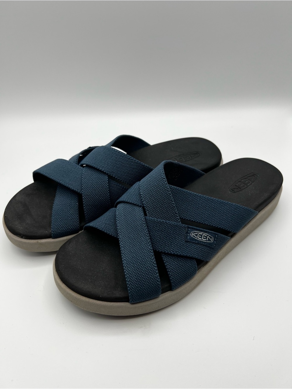 KEEN Women's Elle Slide Sandals Navy Blue Size 8 EUC
